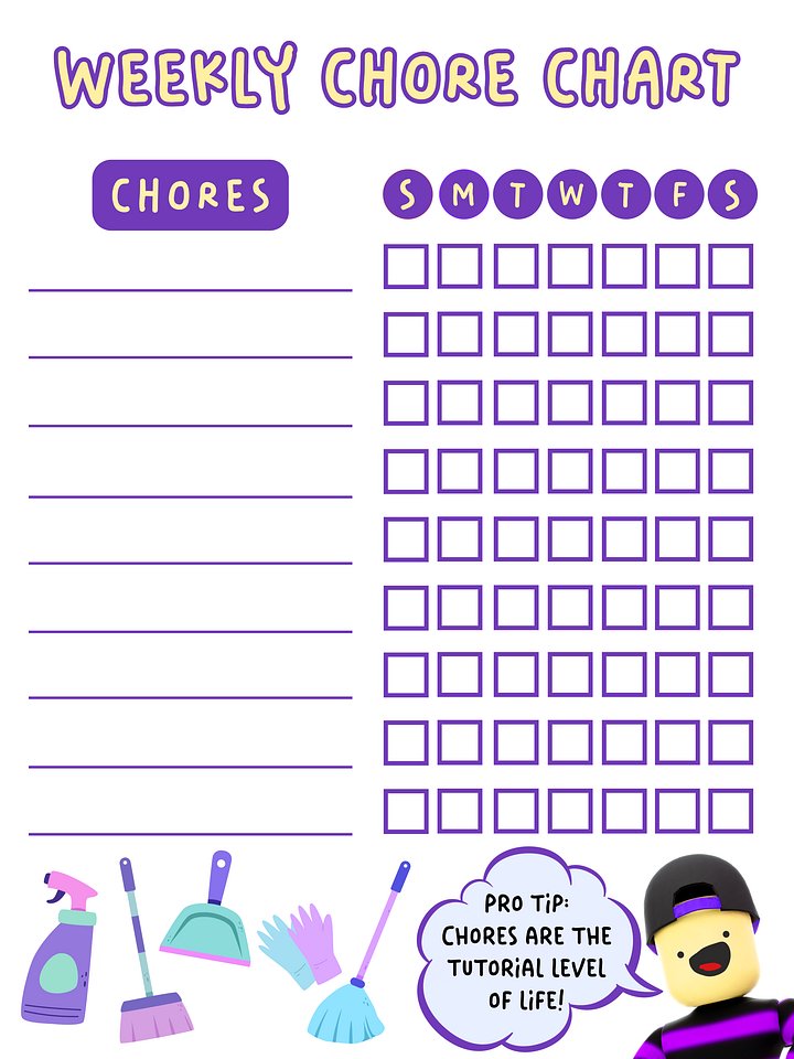KuttyPlayz Chore Chart *FREE* product image (1)