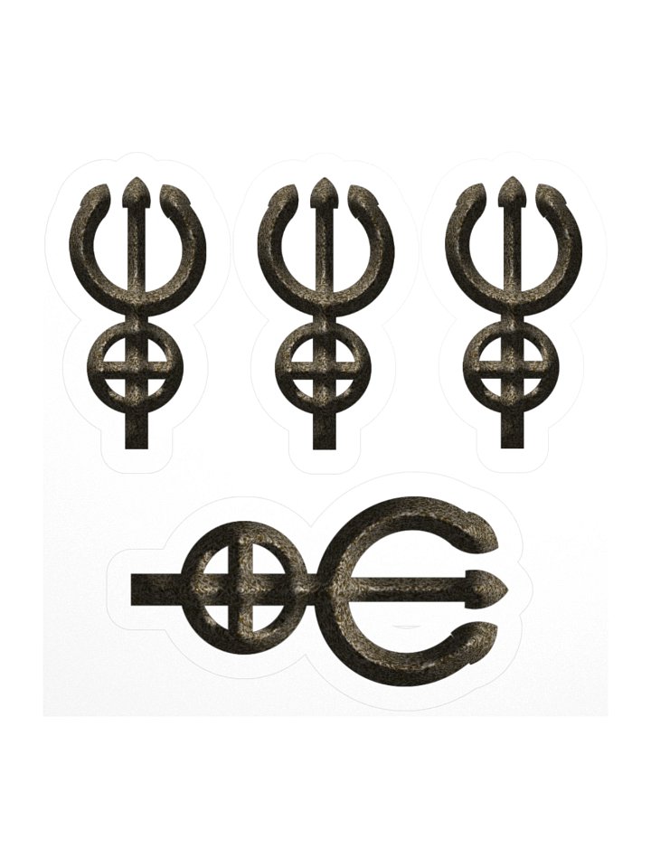 Trident Symbol Kiss-Cut Stickers product image (1)