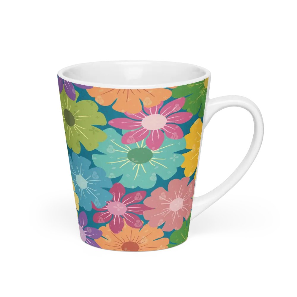 Vibrant Daisy Floral Design Latte Mug product image (2)