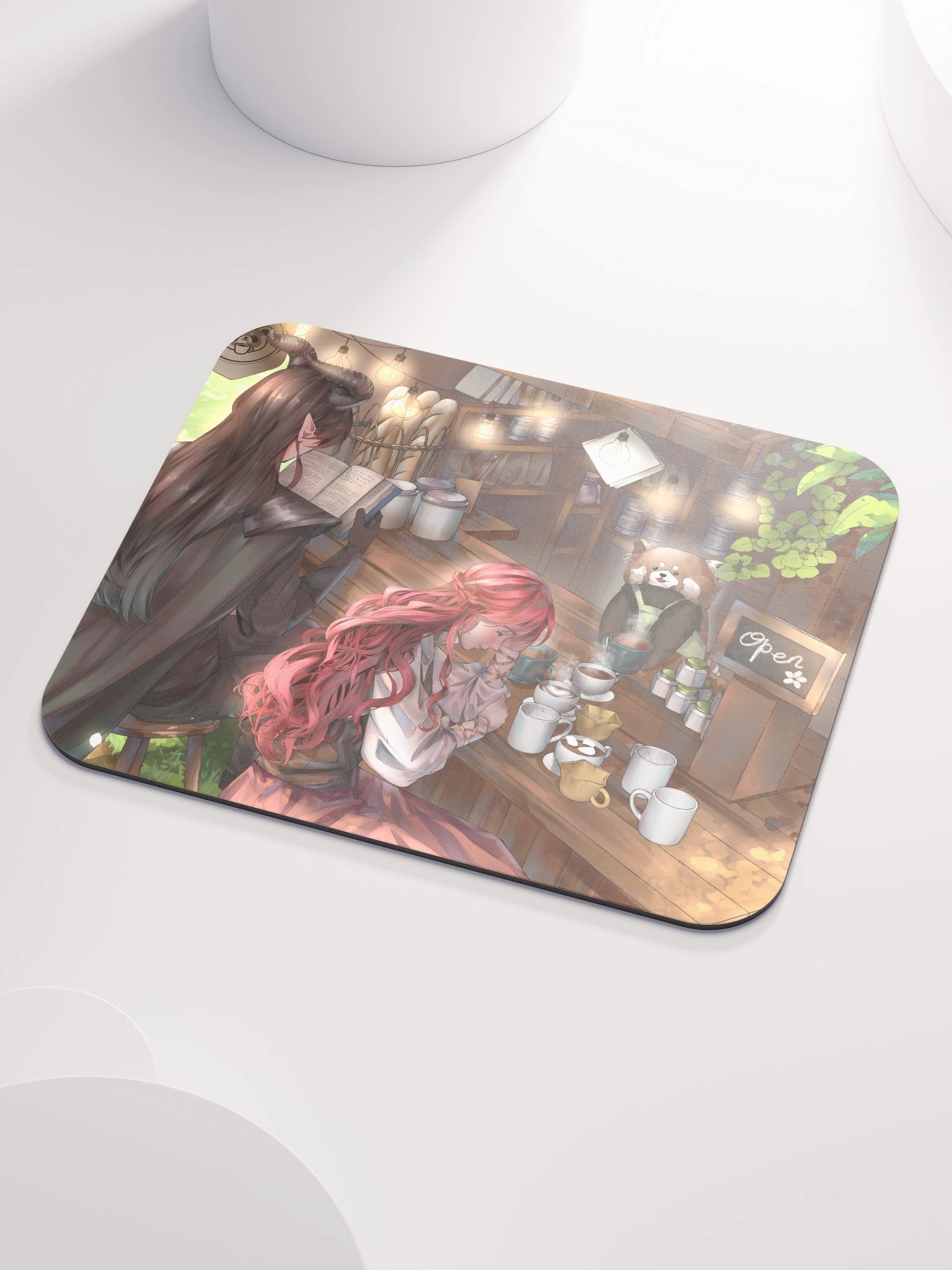 Red Panda Hot Cocoa Mouse Pad product image (3)