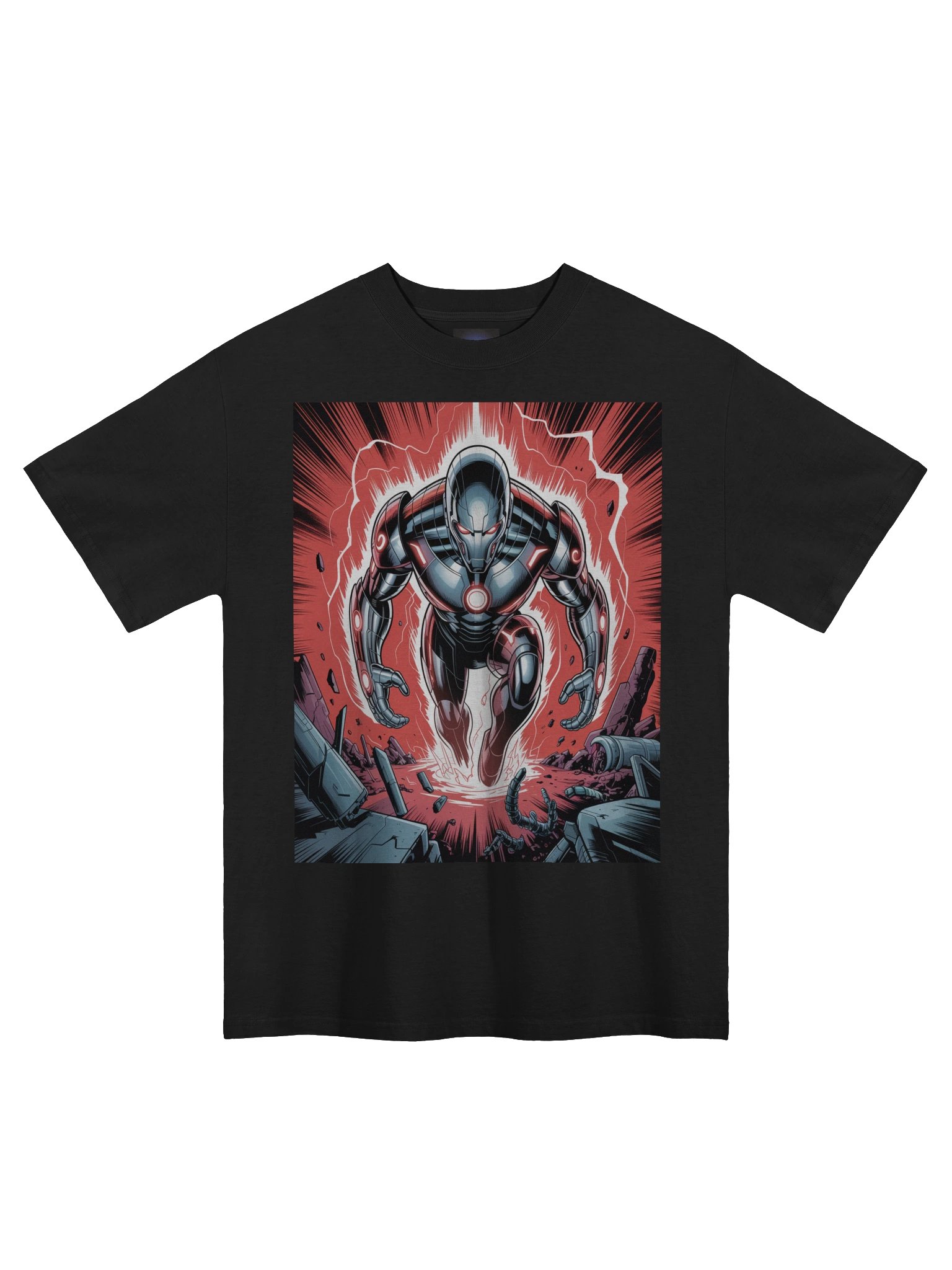 Lightning Dominion: Ultron Oversized Faded T-Shirt product image (3)