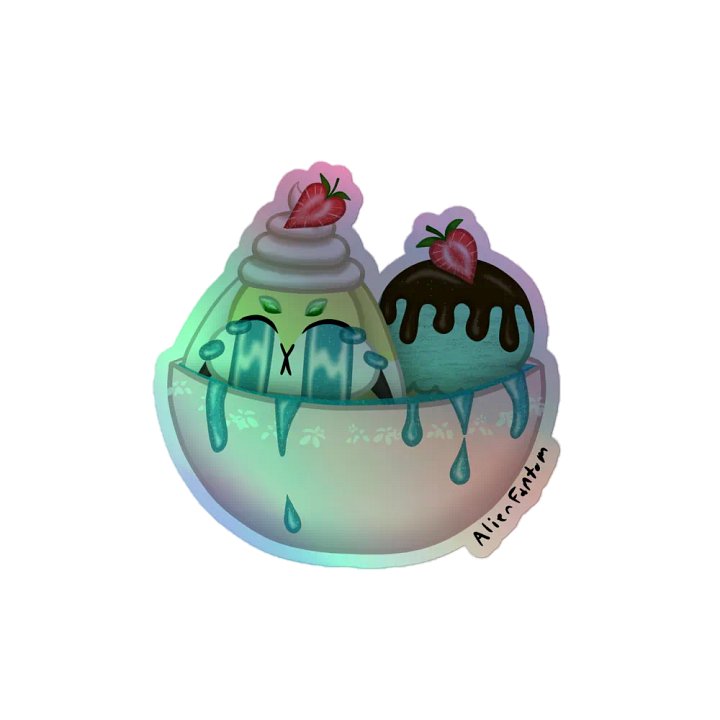 Sad Bun Sunday Holographic Sticker product image (2)