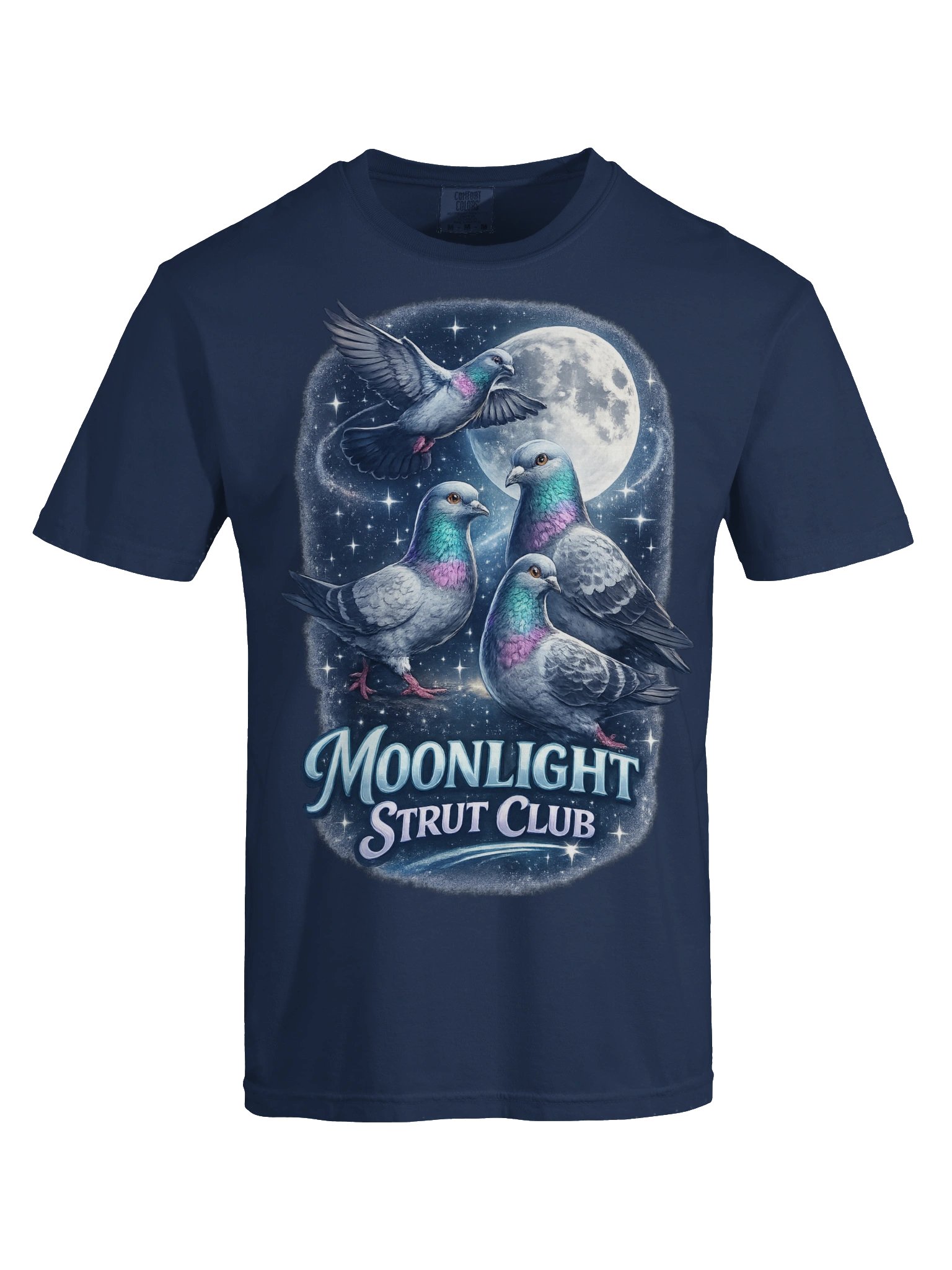 Pigeon Retro Graphic T-shirt, Vintage Pigeon Moon T-shirt, Pigeon Lovers, Funny Brid Tee product image (53)
