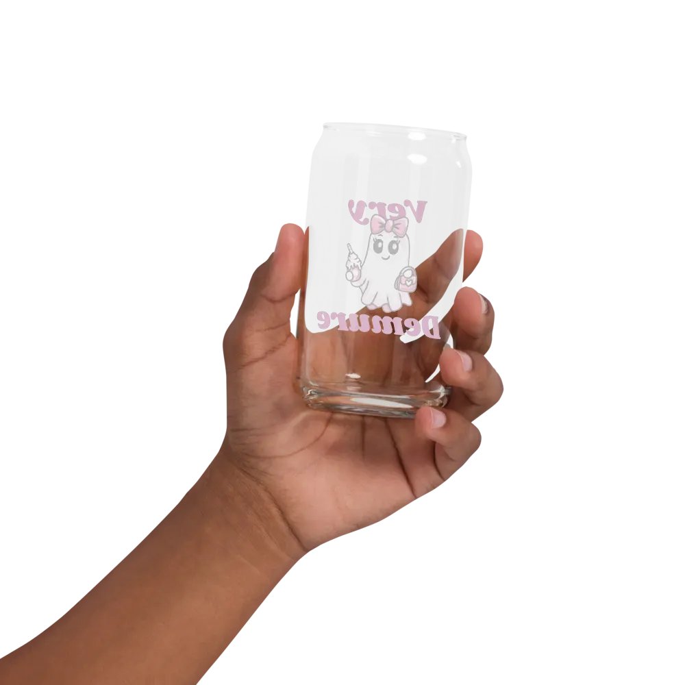 Very Demure Cute Ghost 16oz Can-Shaped Drinking Glass product image (10)