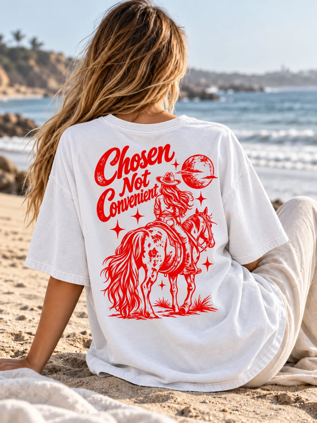 Chosen Not Convenient PNG – Western Cowgirl Shirt Design product image (4)