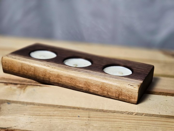 Live Edge Walnut Firefly (3 Candle Holder) product image (1)