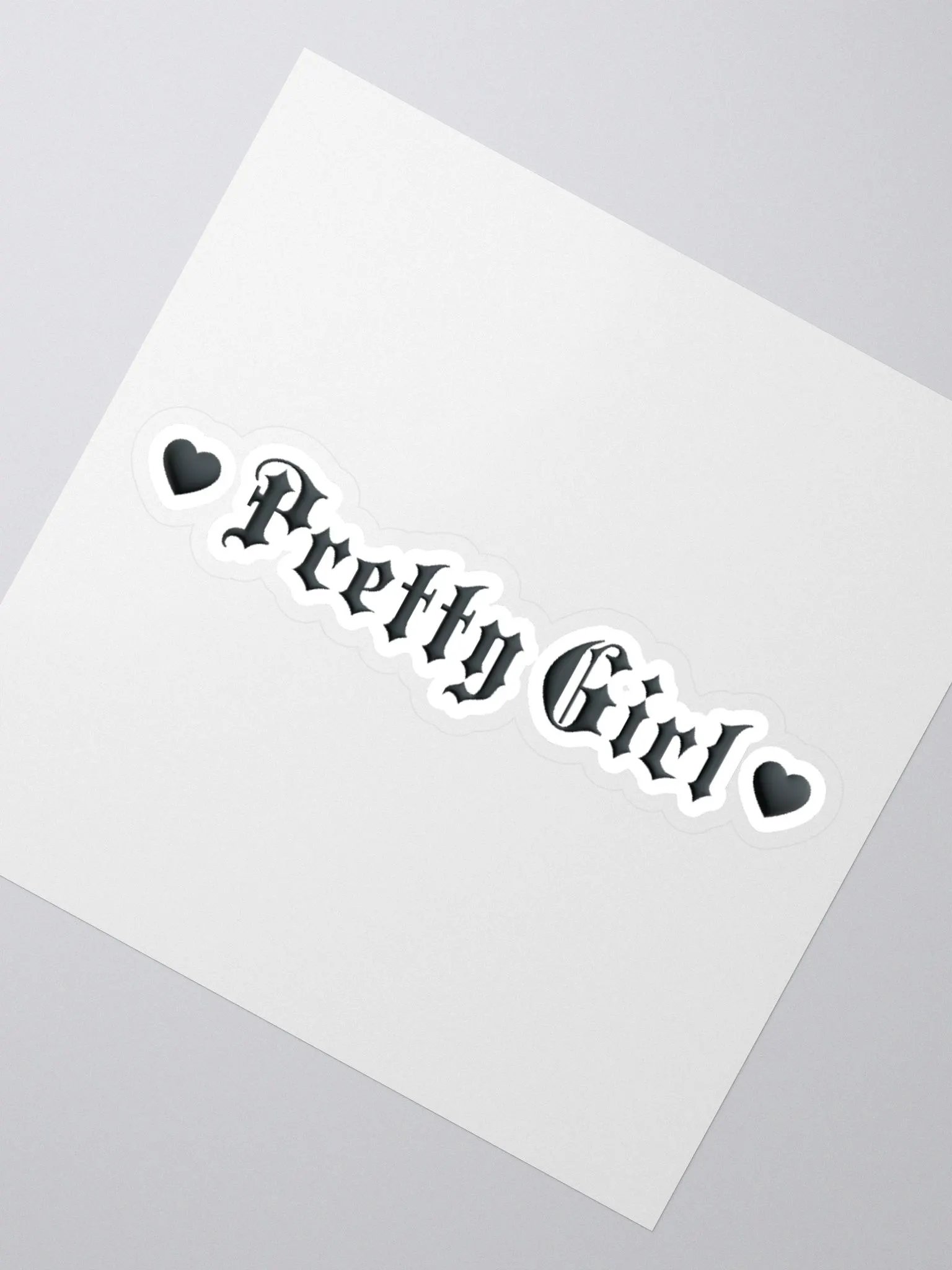 Pretty Girl Black Heart Sticker product image (2)