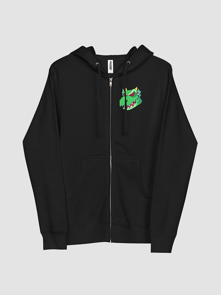 Angry Green Dragon Fleece Zip Up Hoodie product image (2)