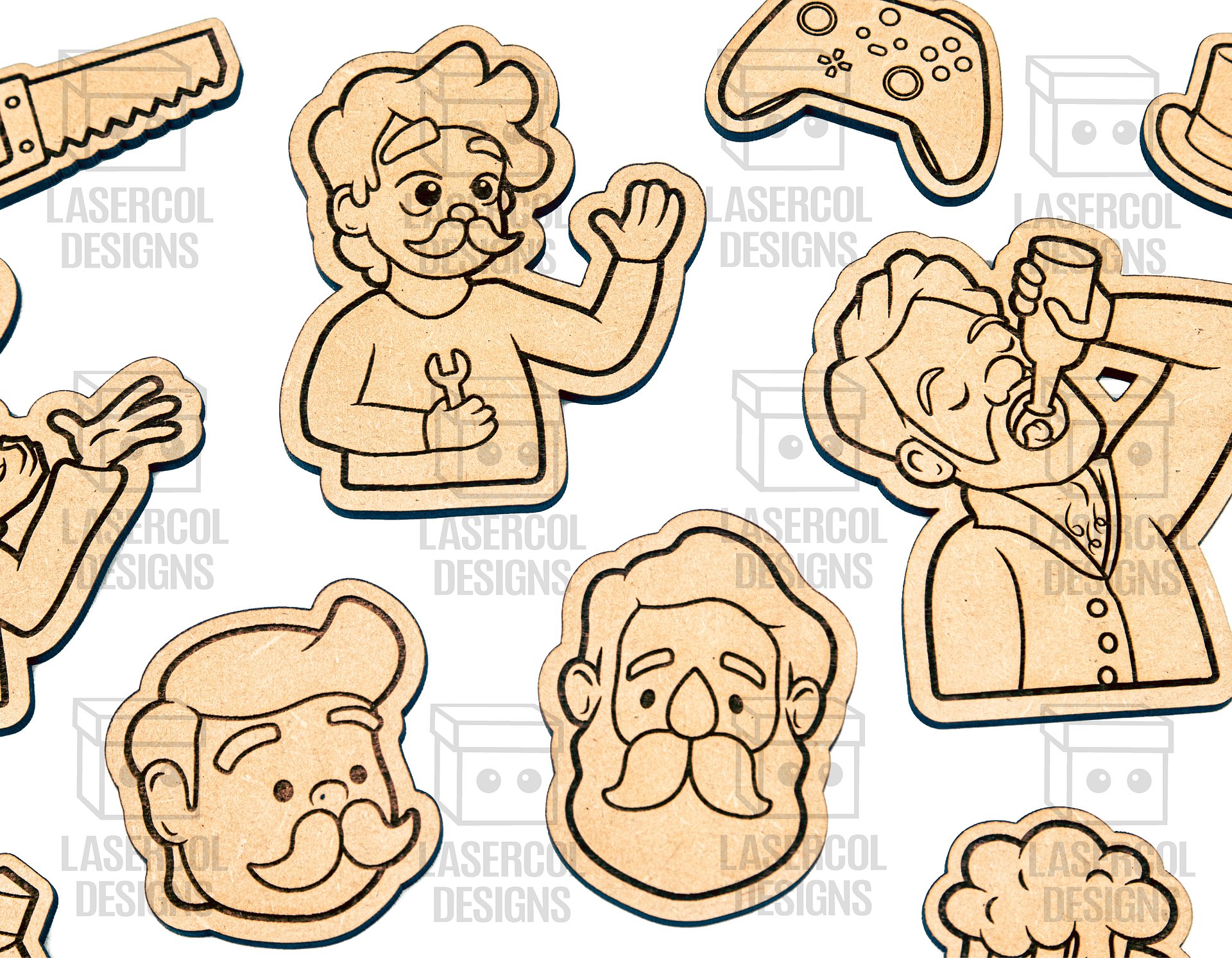 Father's Day Paint Kit DIY Cut Outs Set 1 - Laser Cut Files product image (3)