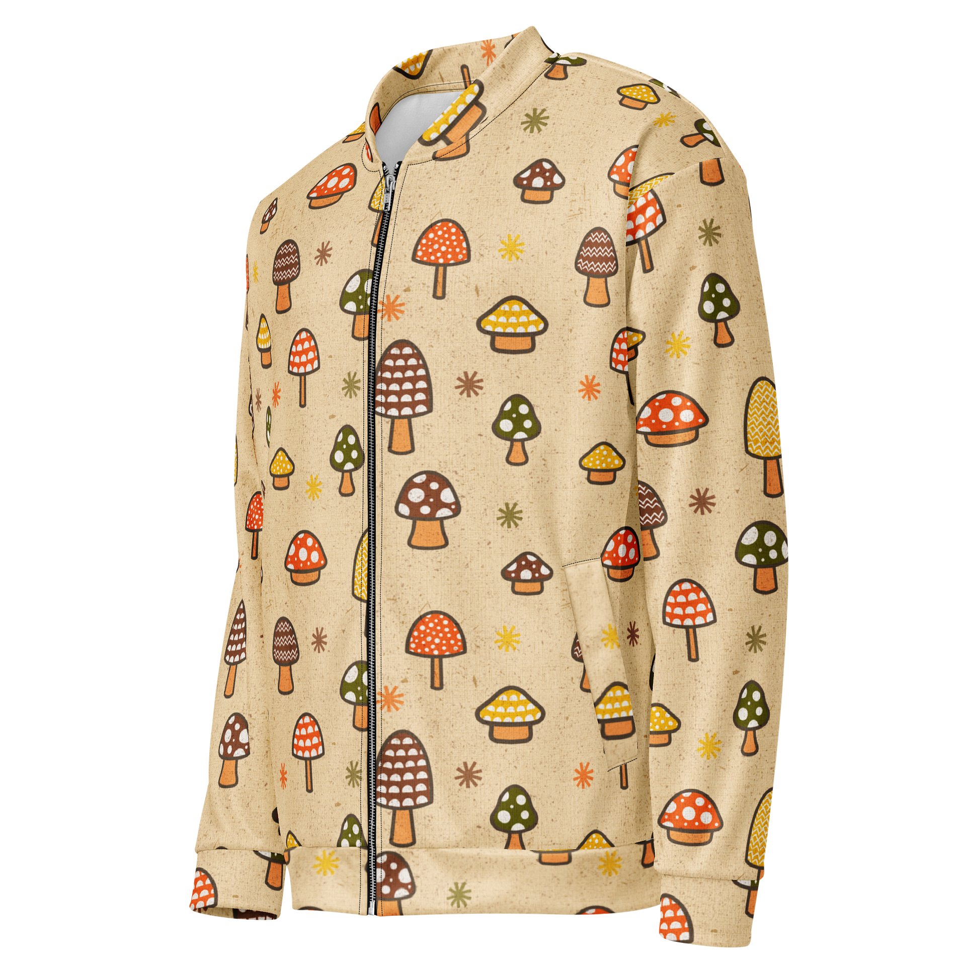 1970s Retro Mushrooms Bomber Jacket product image (3)