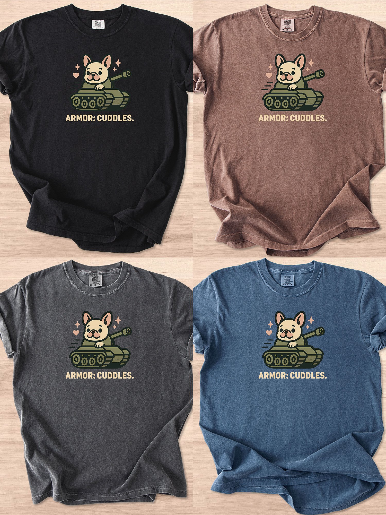 Tiny Tank Armor Cuddles (Frenchie) Tee product image (3)