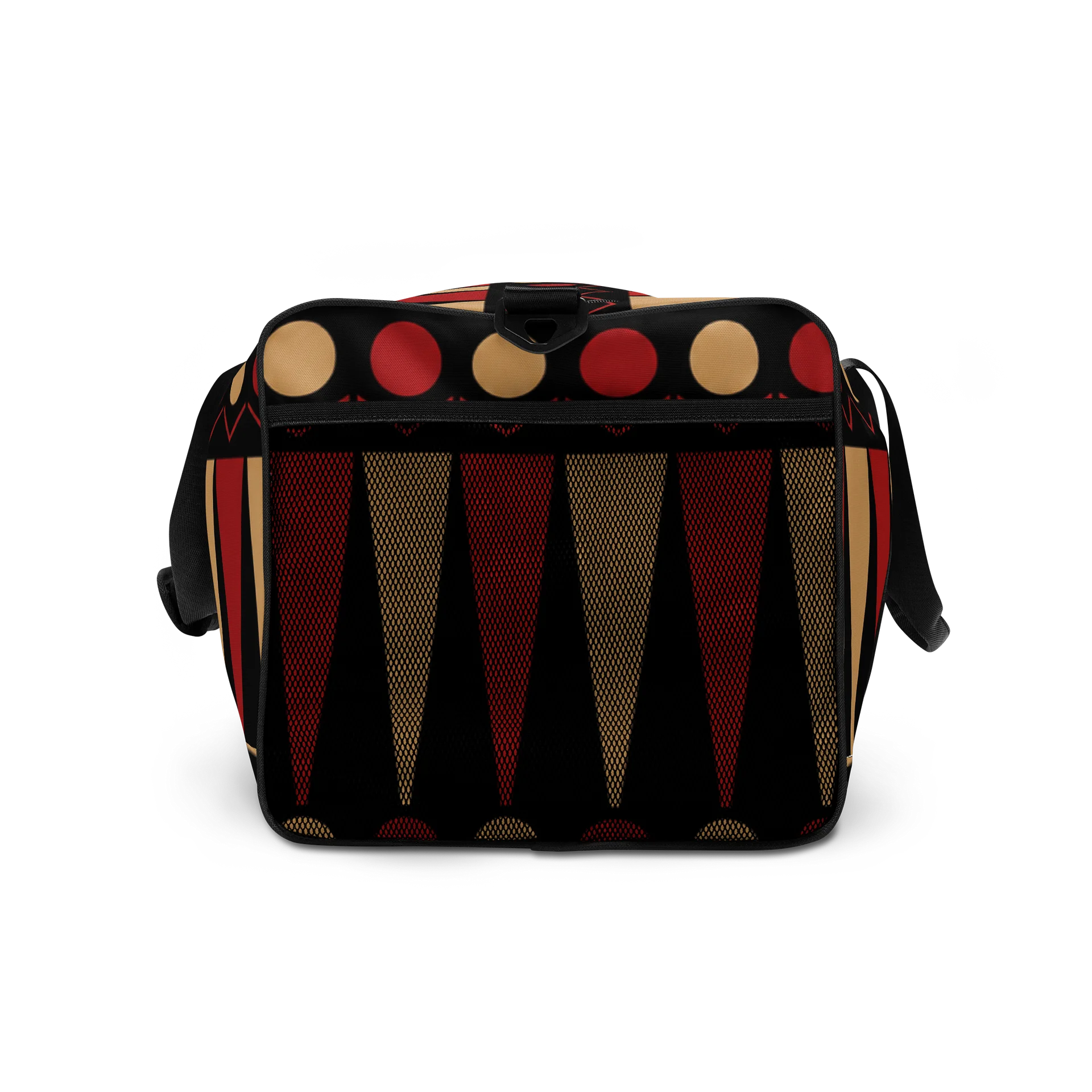 Geometric Red & Beige Pattern Duffle Bag product image (7)