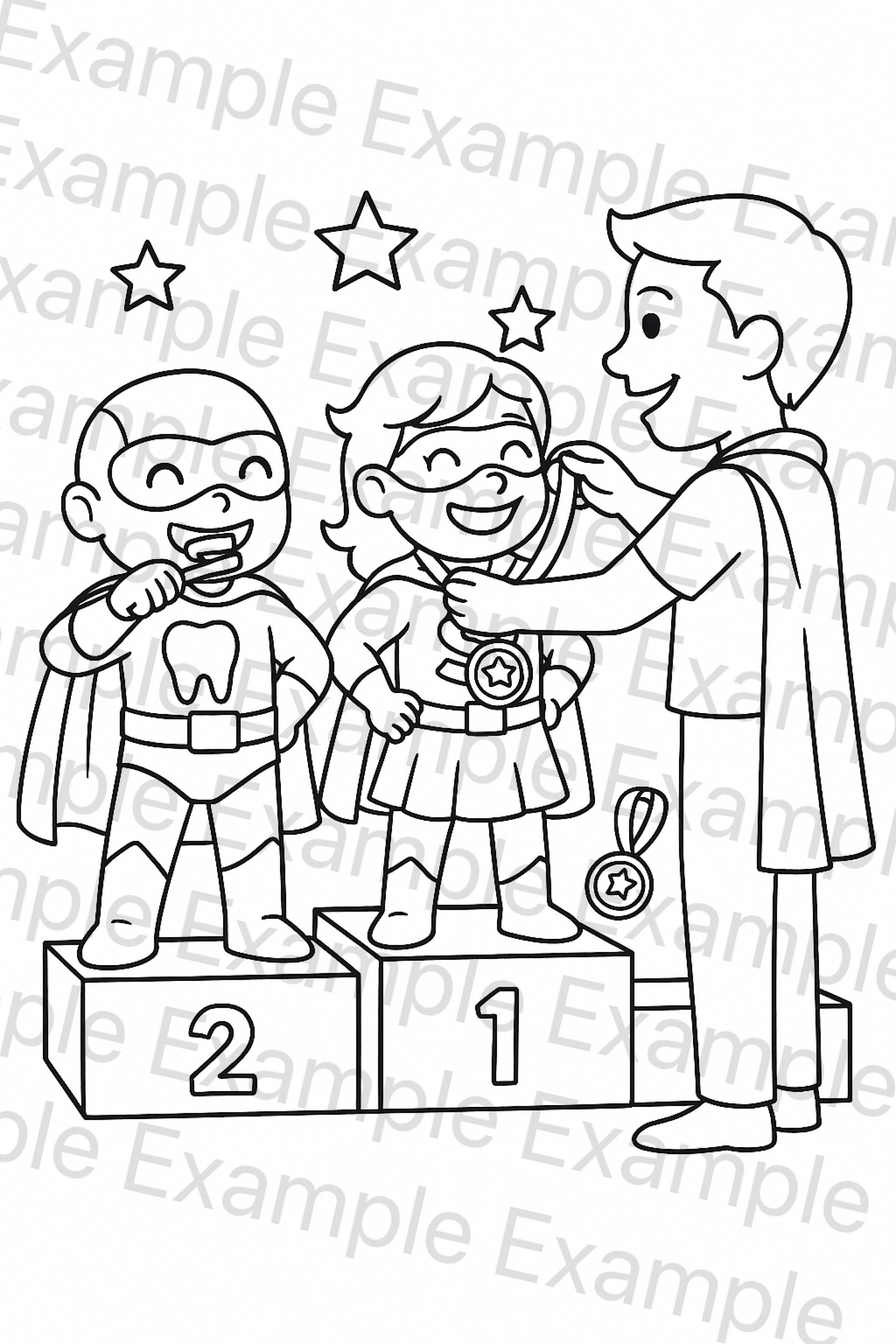 Super Brushing Heroes Coloring Pages product image (6)