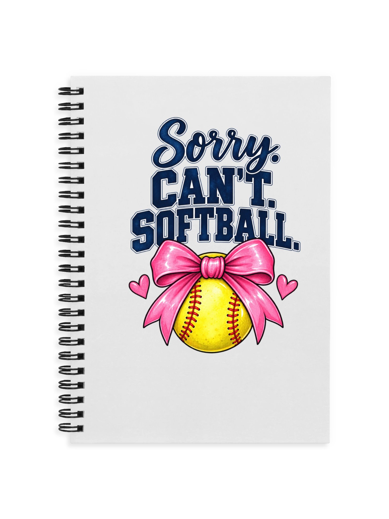 Sorry, Can't. Softball. Notebook | Funny Softball Mom Journal product image (1)