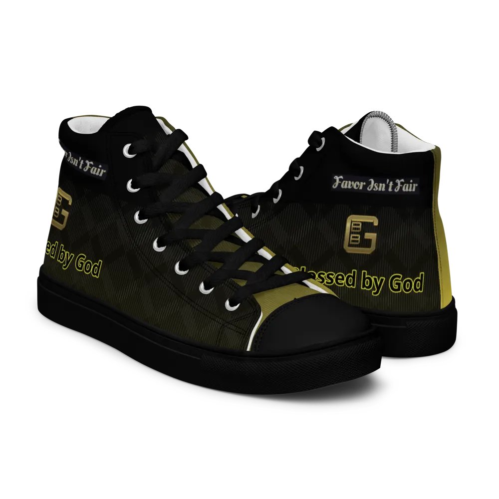 BBG Black and Gold High Tops - Black Soles product image (7)