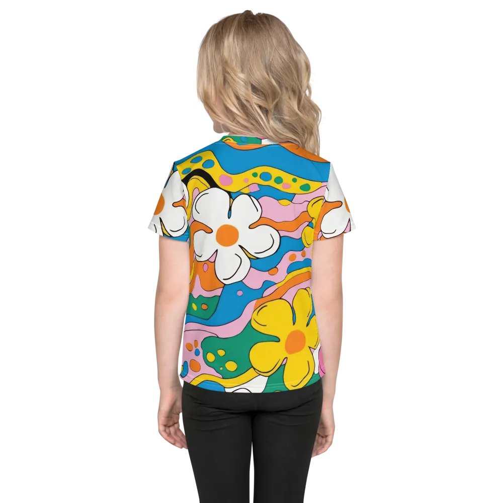 Retro Floral All-Over Print Kids T-Shirt product image (4)