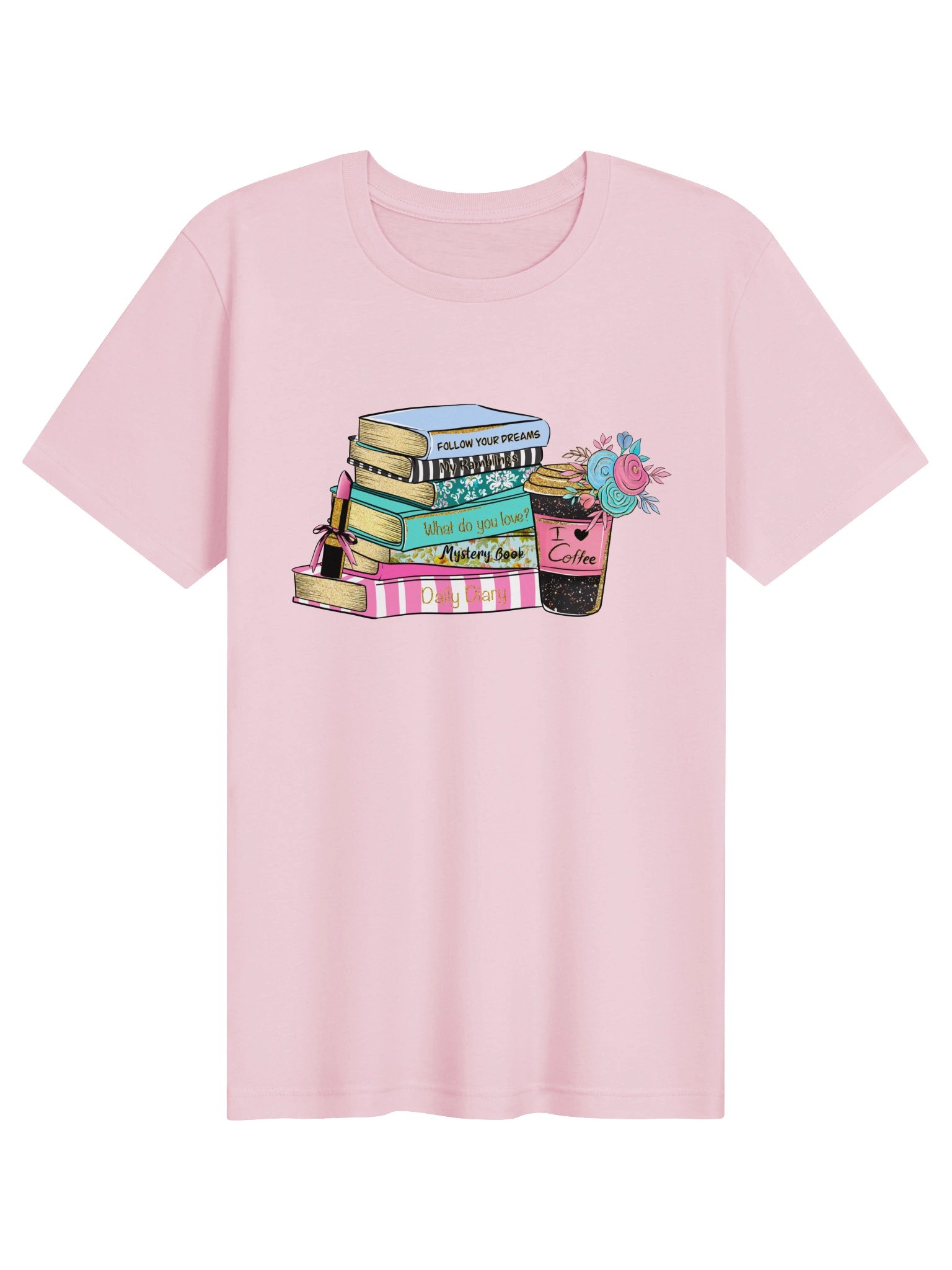 Books & Coffee T-Shirt | Colorful Book Lover Tee product image (10)
