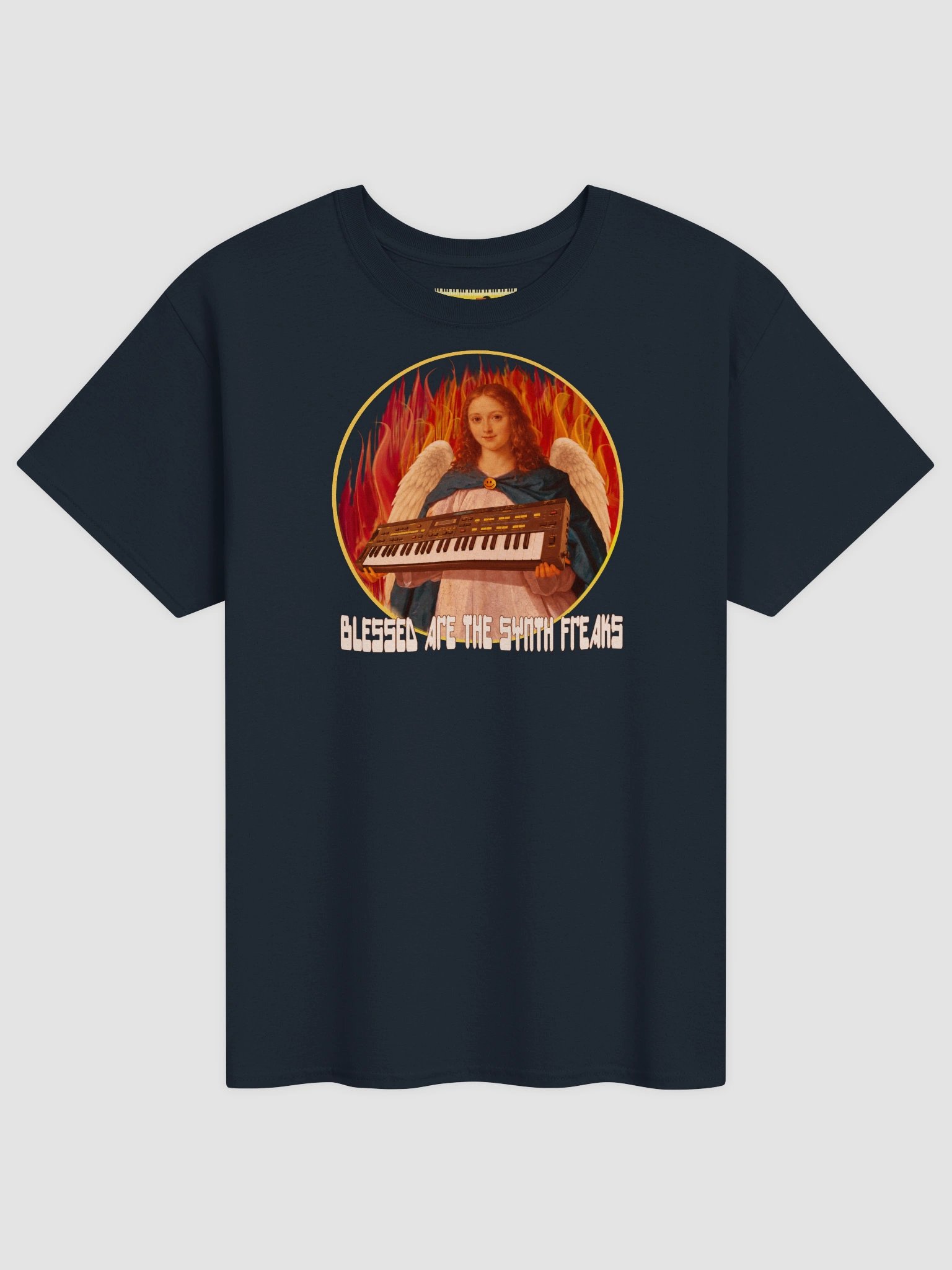 BLESSED ARE THE SYNTH FREAKS, by Frank Fonik, Techno EDM Unisex t-shirt product image (3)