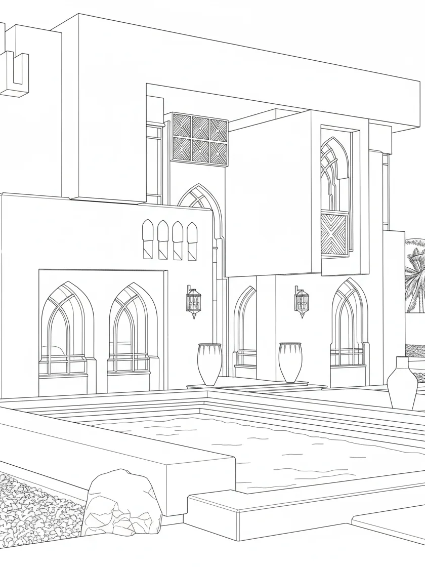 Modern Houses Coloring Book for Adults – Relax, Create & Express | 25 pages product image (3)