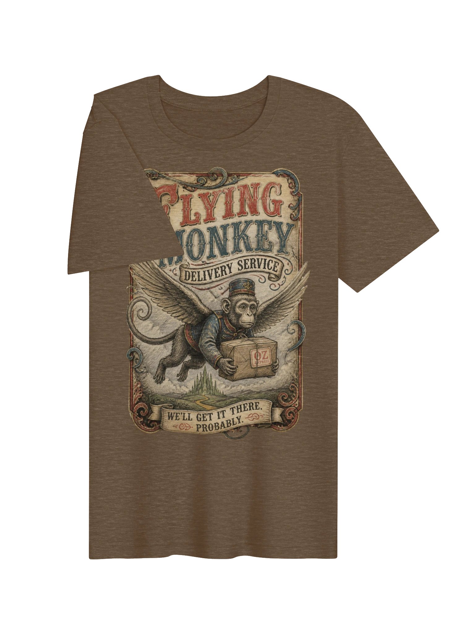 Flying Monkey Delivery Service Oz Shirt, Funny Vintage Poster Graphic for Oz Lovers product image (4)