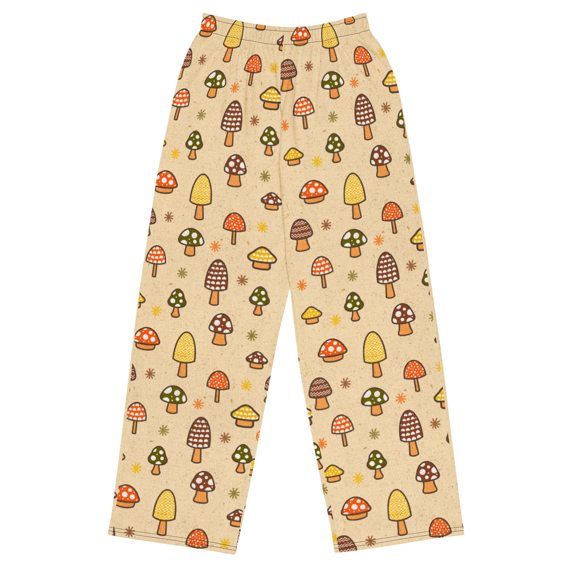 1970s Retro Mushrooms Unisex Wide Leg Pants product image (1)