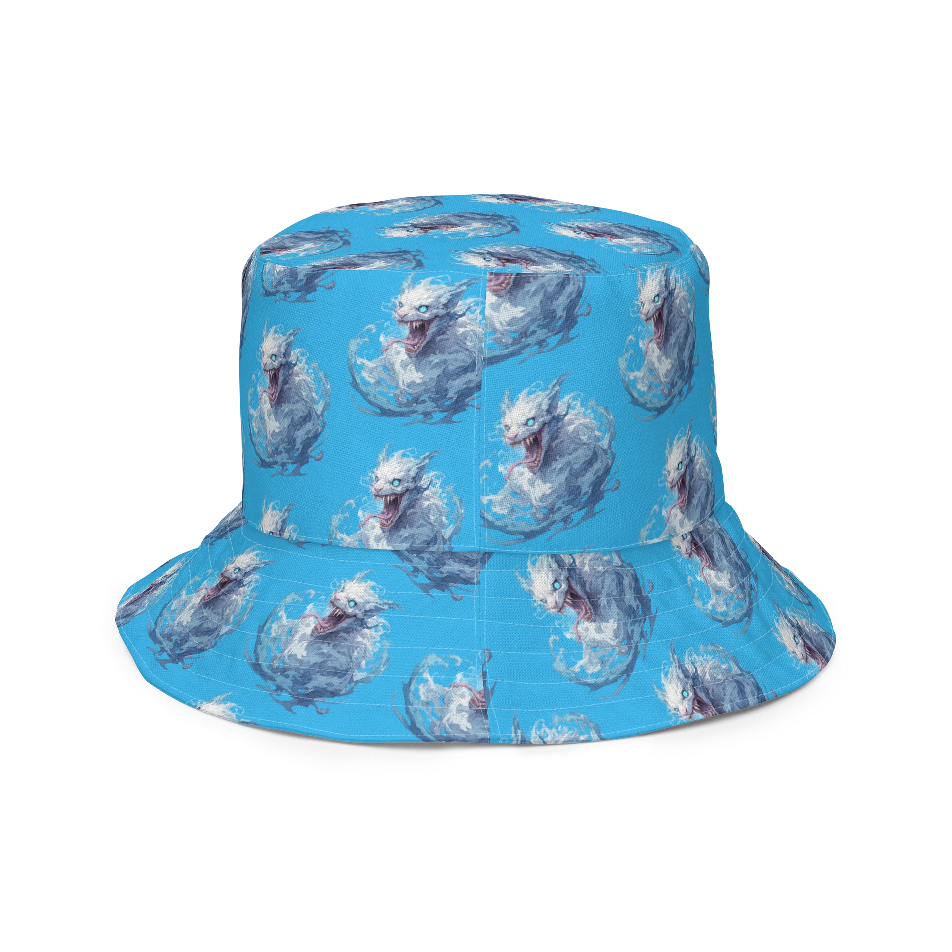 Cyan Creature Tile Reversible Bucket Hat product image (6)