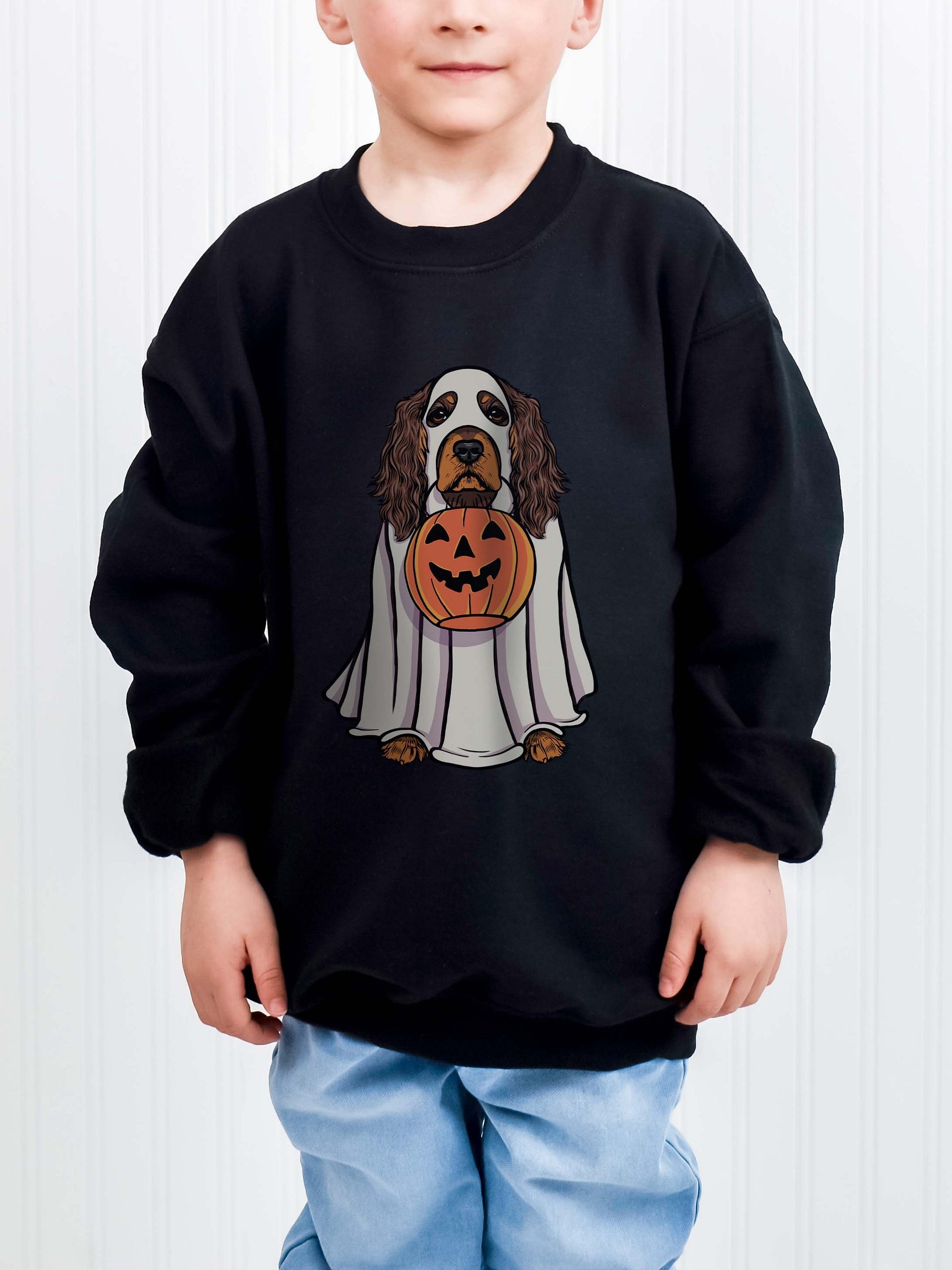 Halloween English Cocker Spaniel(Liver & Tan) Youth Sweatshirt product image (1)
