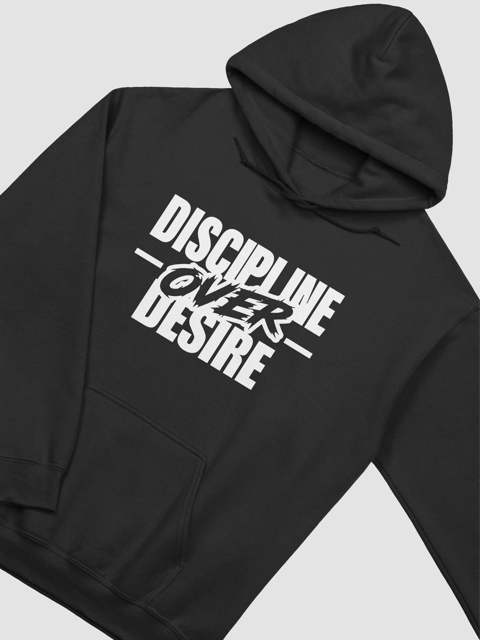 Discipline OVER Desire White Font Hoodie product image (3)