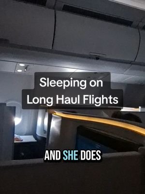 What's something other passengers do that drives you crazy?  If you've ever taken a long haul flight (especially a redeye), you know that frequent flyers have a plan for beating jet lag. A *big* part of that plan is sleeping in-flight, so you can be reasonably well rested upon arrival.  Apparently, this lady didn't get the memo. (The other light you see in the cabin is from the D1 ambient suite lighting & TVs) Flooring the cabin because you feel like it is a def. faux pas. What do you think? Do you consider others when flying long-haul?  #traveltok #flairehuxtable #digitalnomad #longhaul #planes 