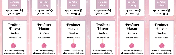 Bubblegum Blizzard Label Templates Bundle product image (2)