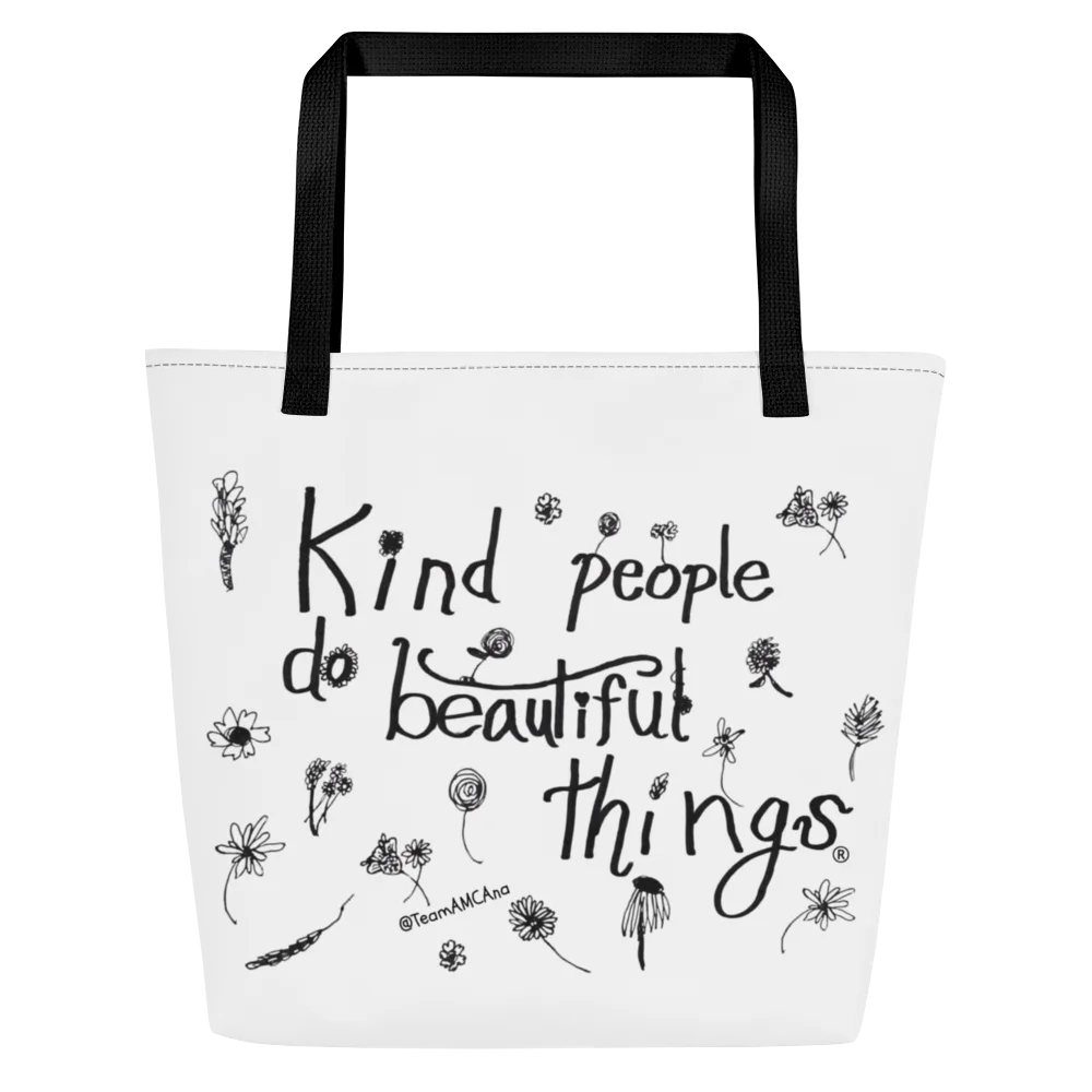 Ana's Wildflowers WHITE TOTE (B&W) product image (4)