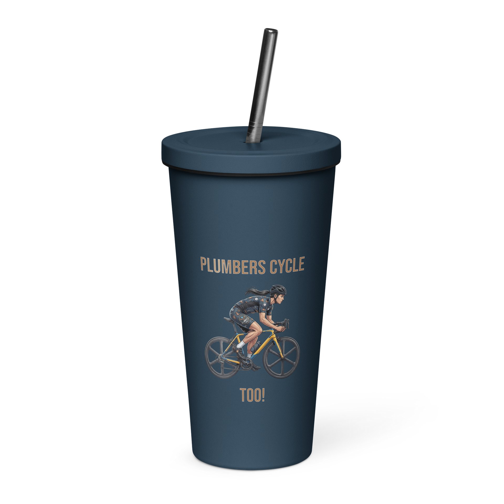 Plumbers Athlete Tumbler with Straw | Ladies Cycling Edition product image (11)