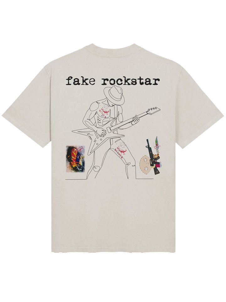fake rockstar graffiti jungel project xtnctn chief gihareh tee shirt product image (2)