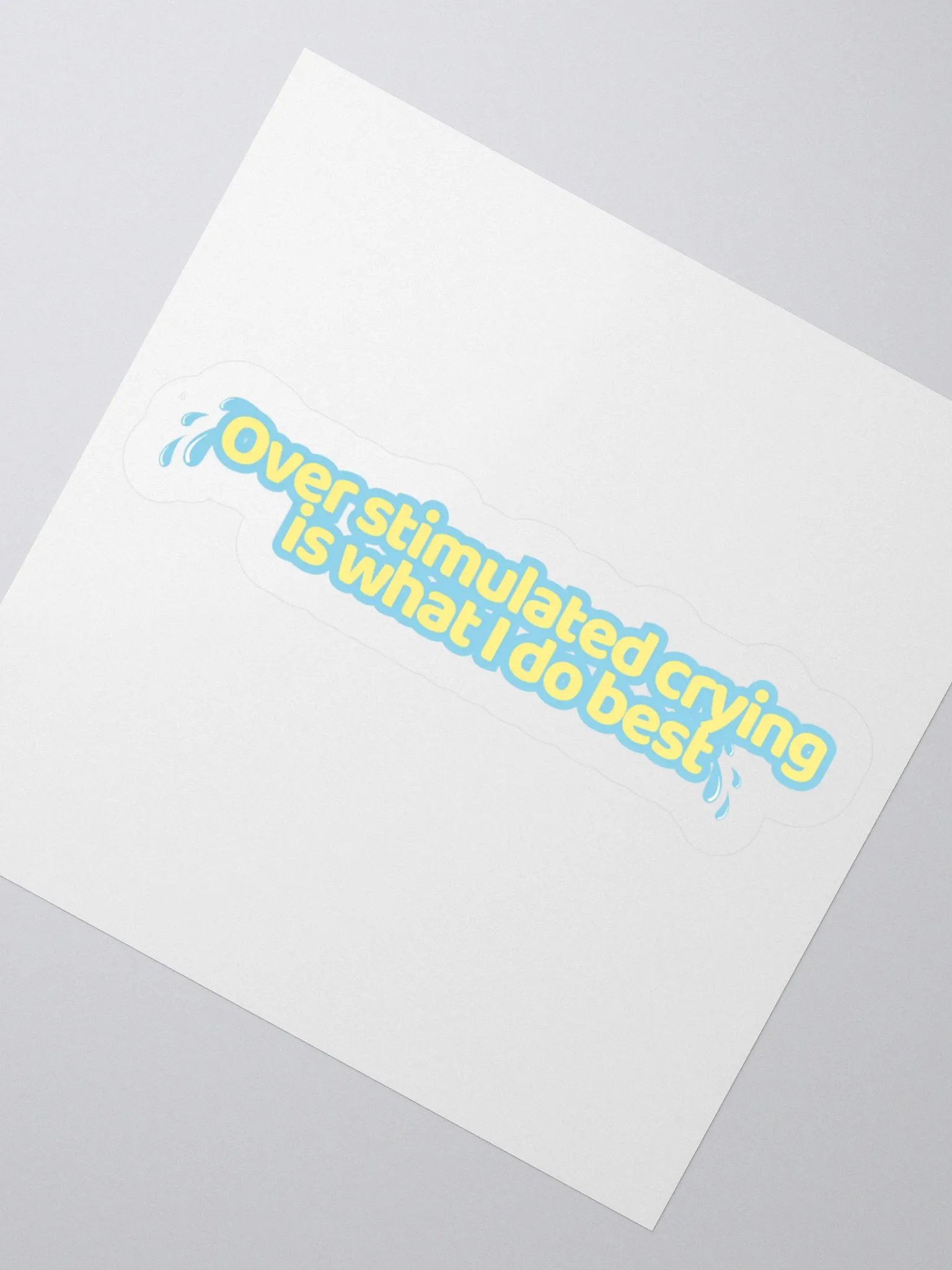 Over Stimulated Crying Sticker product image (2)