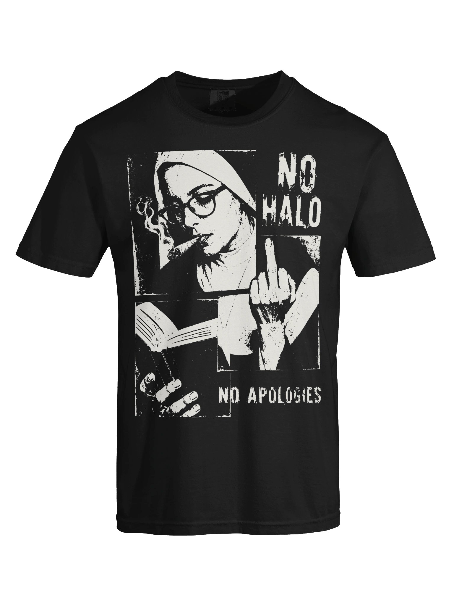 No Halo. No Apologies. // Nun // Heavyweight Vintage Graphic Tee product image (6)