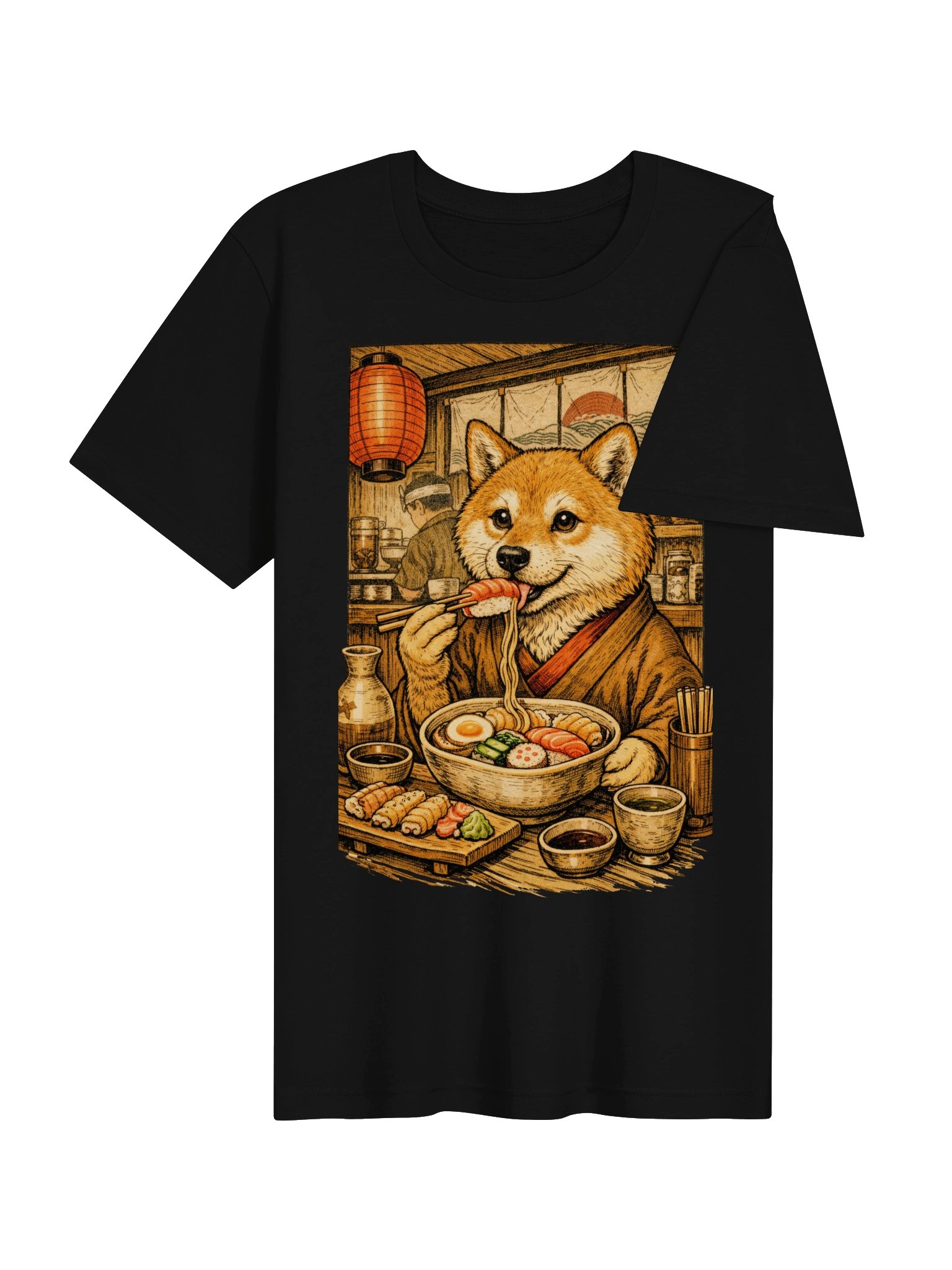 Shiba Inu Ramen T-Shirt - Vintage Japanese Foodie Dog Graphic Tee product image (22)