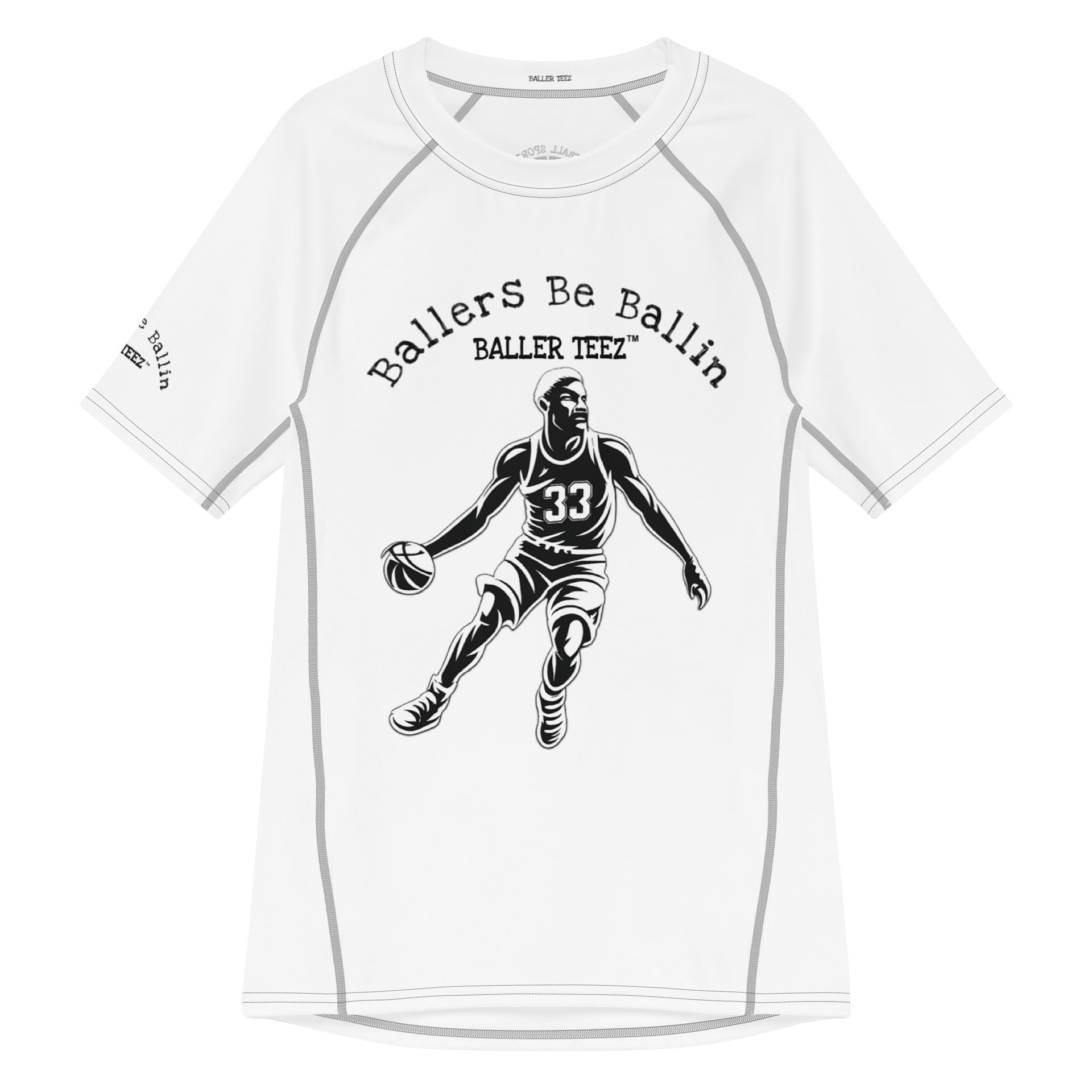 Men's Recycled Short Sleeve Rash Guard White Tee product image (3)