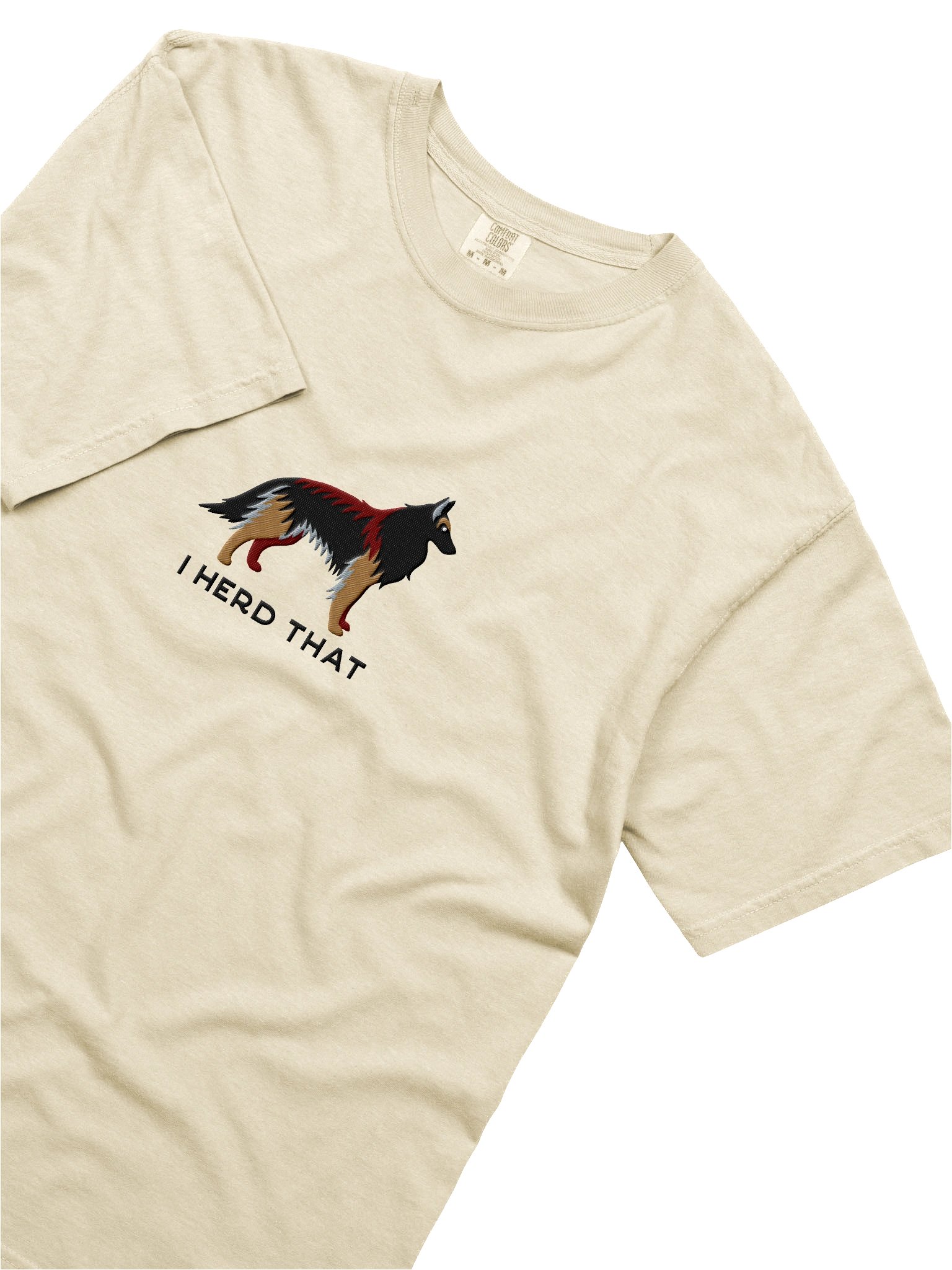 I Herd That T-Shirt(Embroidered) of a Belgian Tervuren(Black) product image (8)