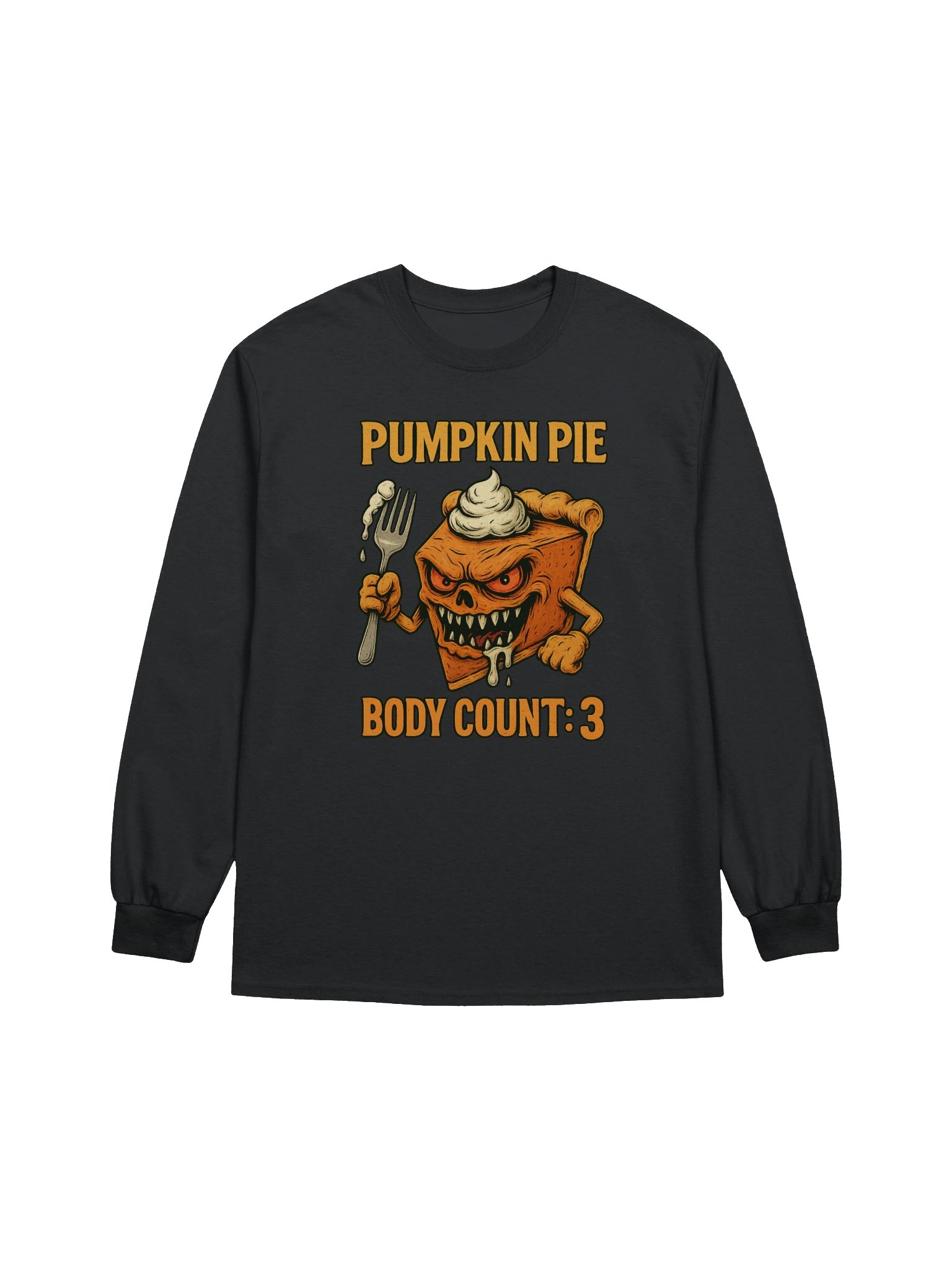 Menacing Pumpkin Pie Long Sleeve Tee product image (1)