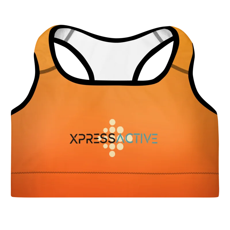 XPRESSACTIVE Orange All-Over Padded Sports Bra product image (3)