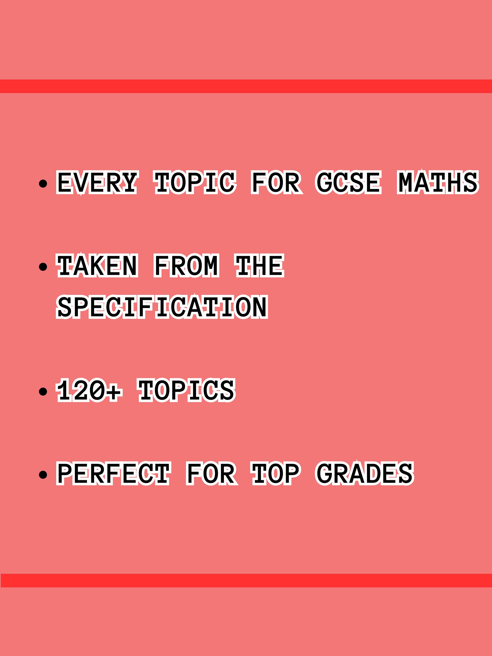 GCSE Maths Checklist (120+ Topics) | Revision Made Easy product image (2)