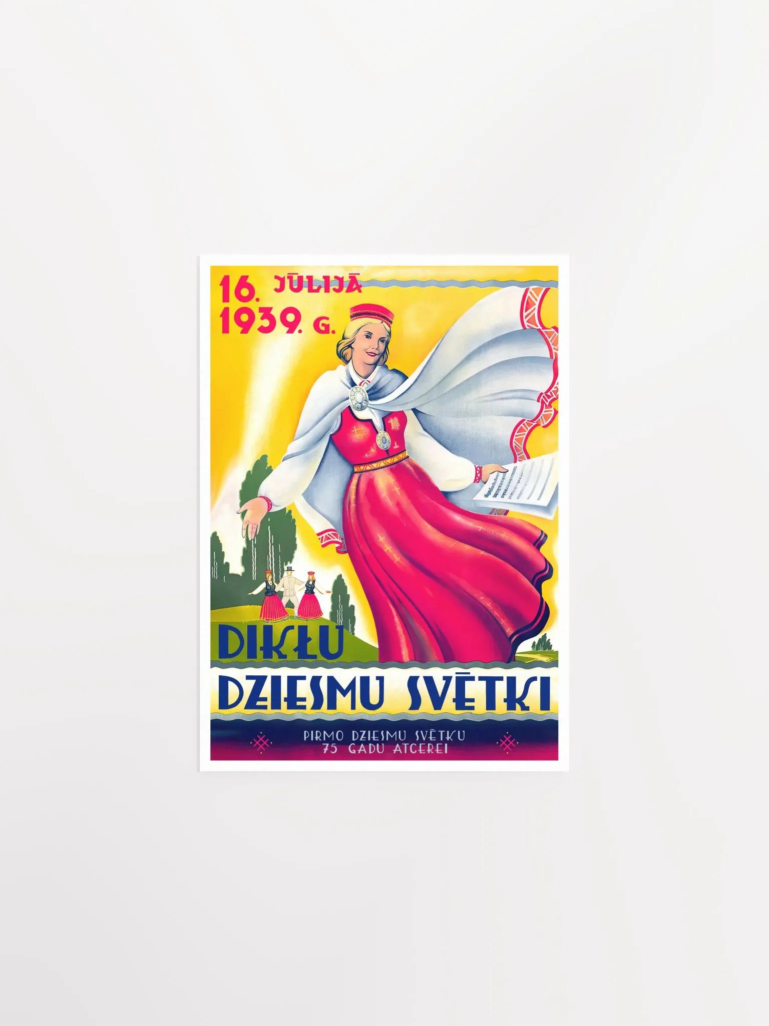 Latvia retro poster, 1939 — retro vintage travel poster, retro travel art, retro travel wall art product image (6)