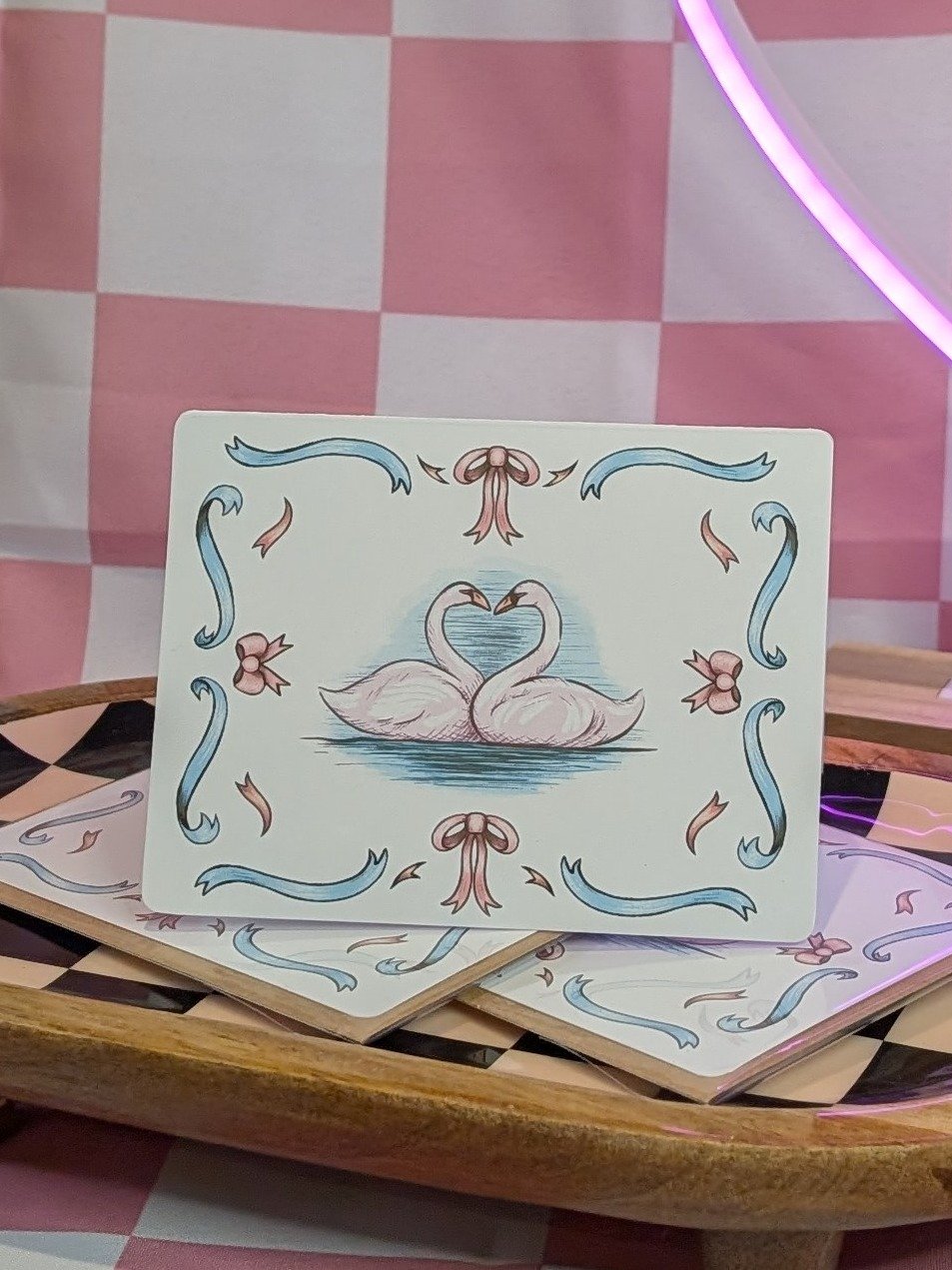 Swan Lake Lovers Greeting Card product image (2)