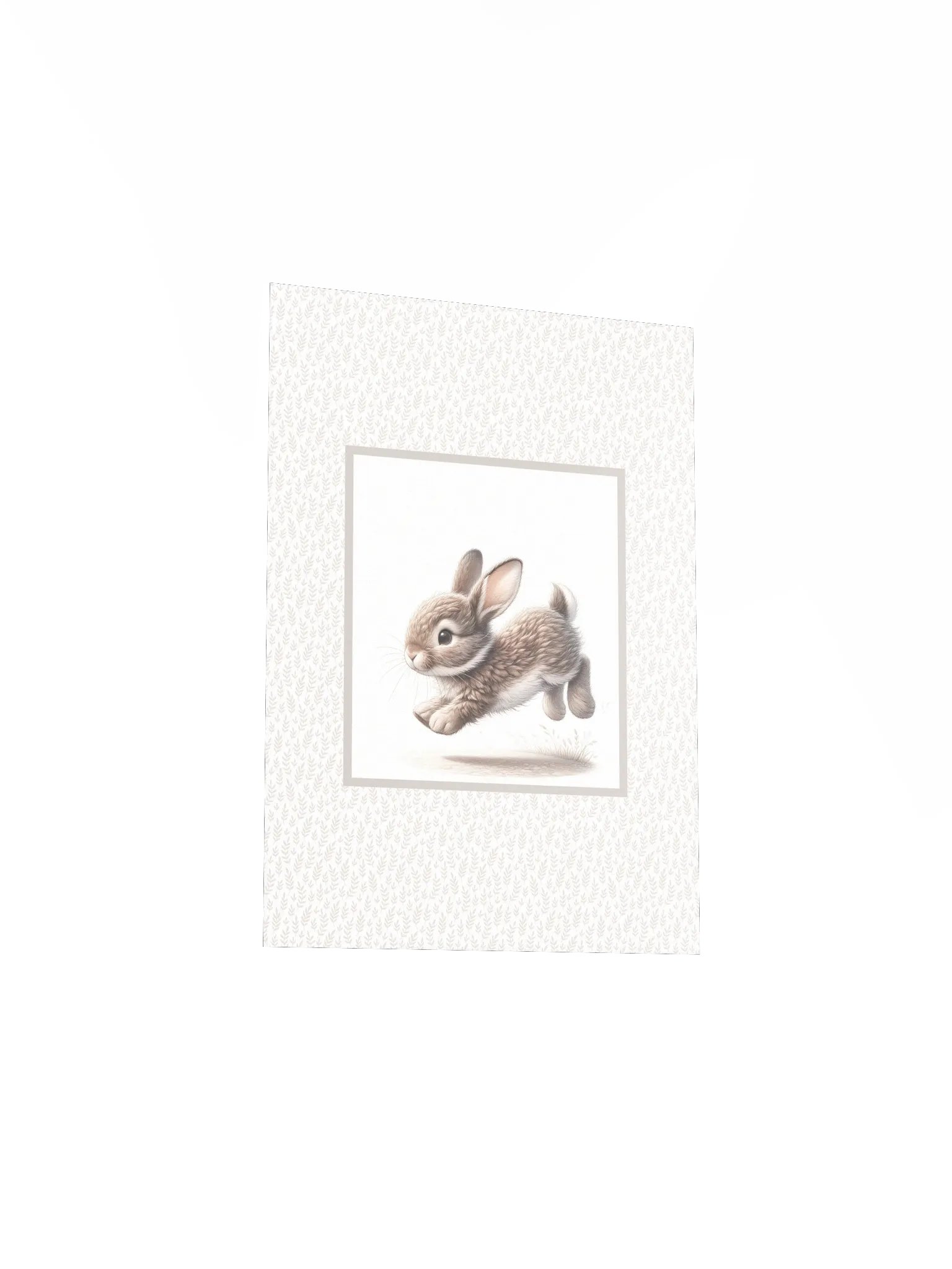 Cute Bunny with Zoomies, Boho Nursery Print product image (4)