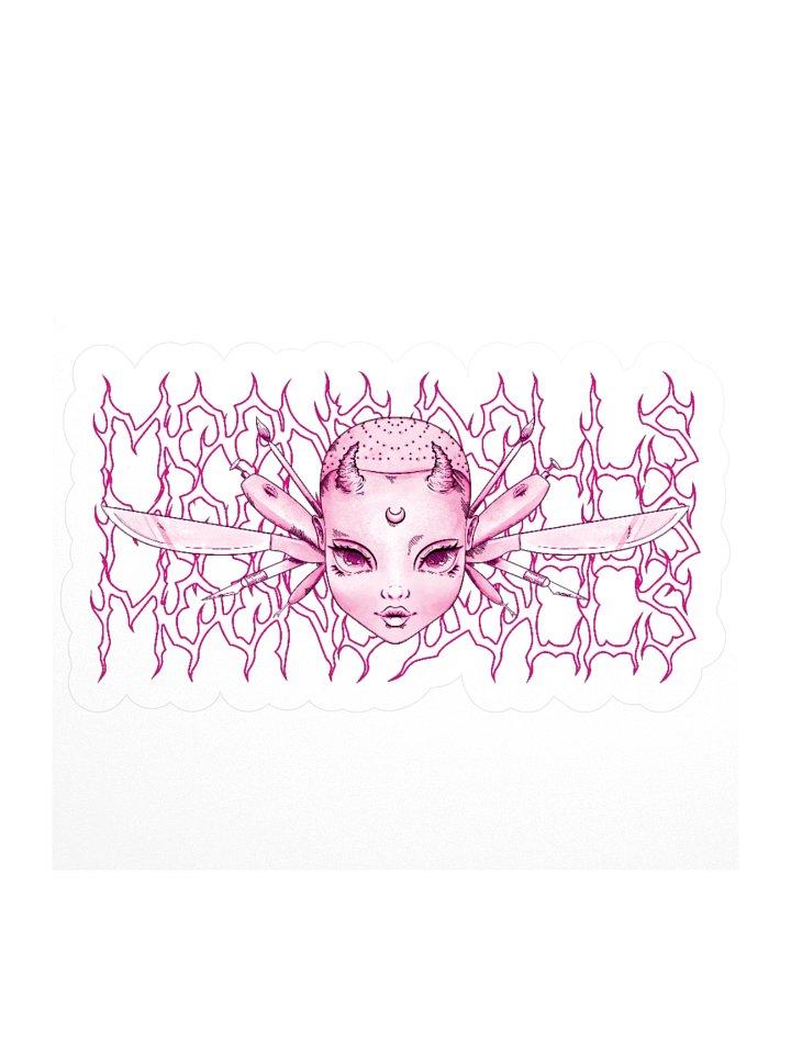 'moonsdolls metal (doll) head' sticker product image (1)