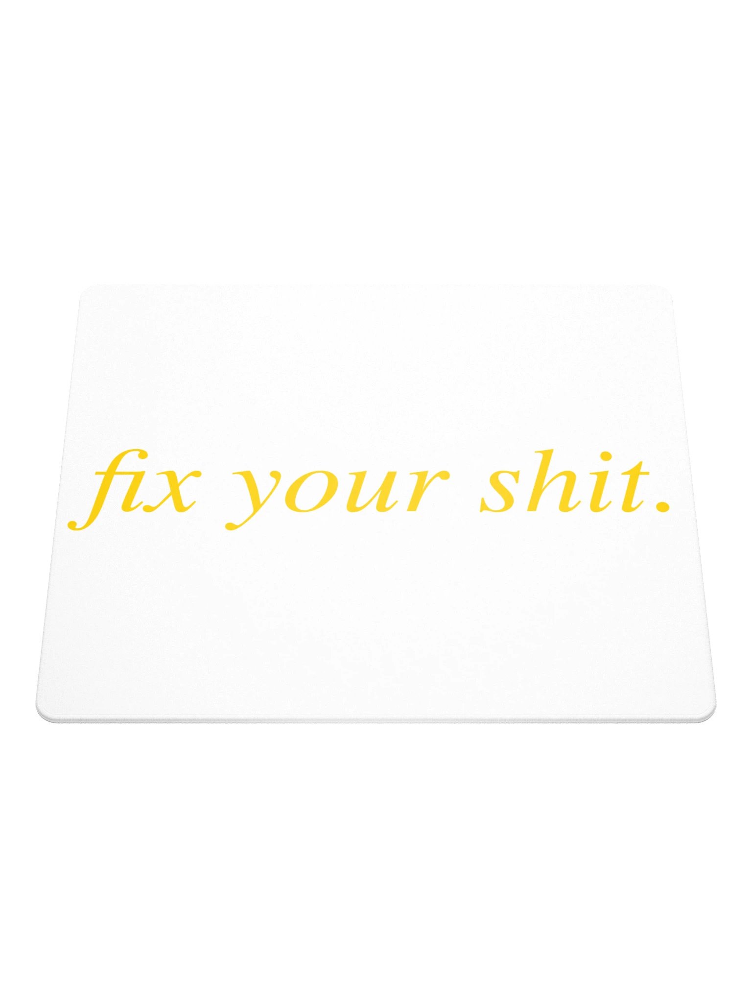 No ShopCo Gaming Mouse Pad - Phrase Yellow on White product image (1)