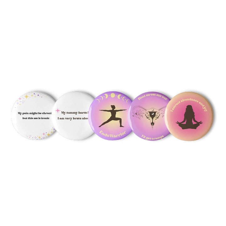 💫 FieFlow “Chronic & Iconic” Pin Button Set — Pack of 5 product image (1)