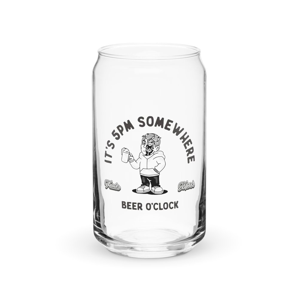 Its 5 PM somewhere Can Shaped Glass product image (2)