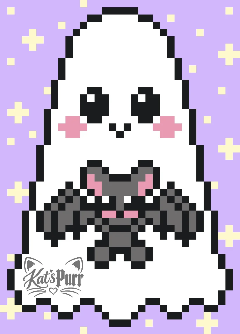 [ Digital ] 🦇Batty Boo — Pony Bead Pattern👻 product image (1)