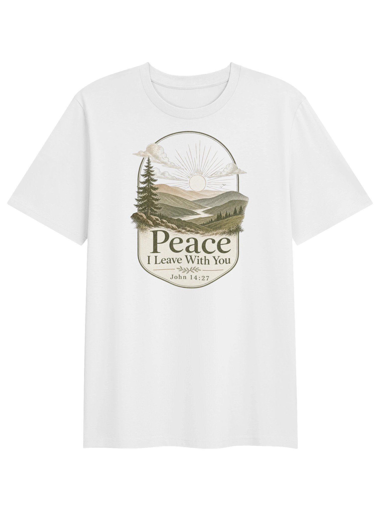 John 14:27 Peace I Leave with You Christian Organic Cotton T-shirt product image (9)
